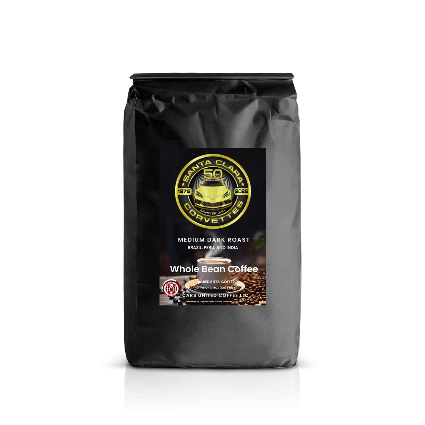 Santa Clara Corvettes 50th Anniversary -Medium Dark Roast Brazil, Peru, and India